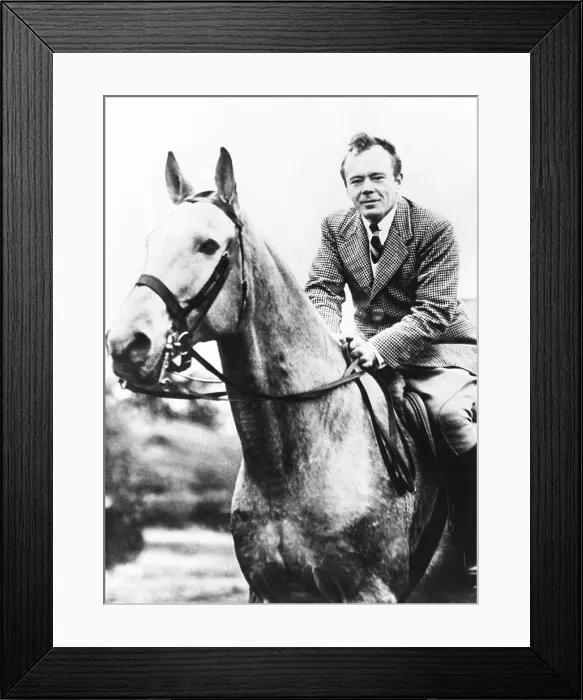 Framed Print : Lewis W. Hill Jr. Grandson of James J. Hill, riding his horse, King of the Northwest. May 5, 1936 Framed Print : Lewis W. Hill Jr. Grandson of James J. Hill, riding his horse, King of the Northwest. May 5, 1936