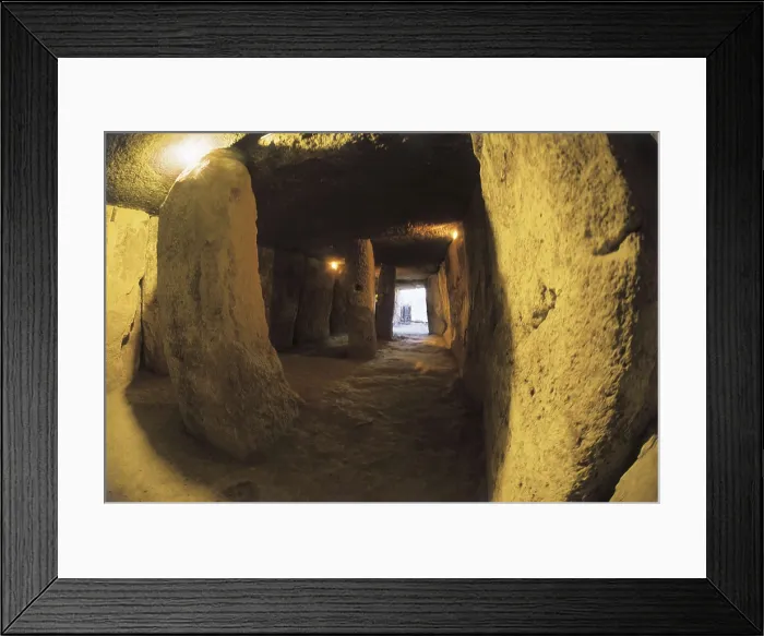 Framed Print : SPAIN. Antequera. Menga Caves. Corridor entrance. Neolithic art. Architecture. AISA / Everett Collection**US SALES ONLY**