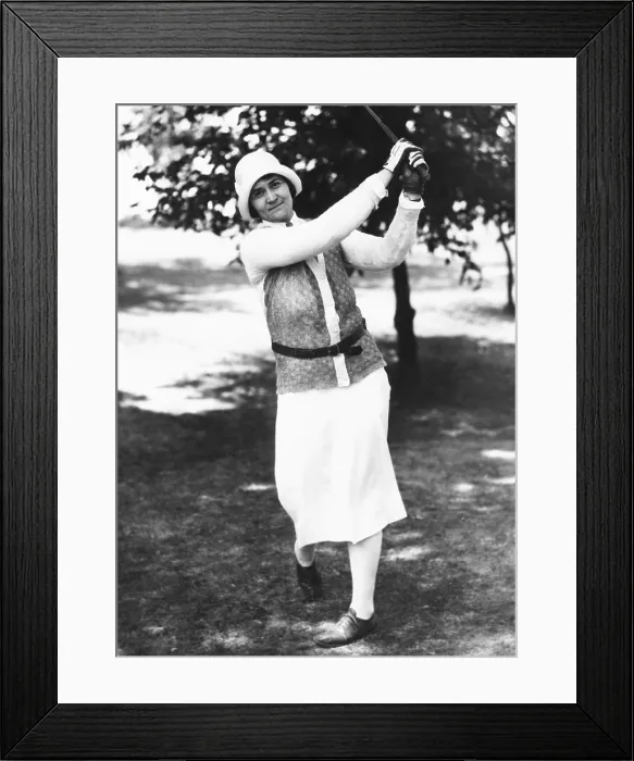 Framed Print : Golfer Opal Hill won the Trans-Mississippi Women's Golf Championship 3 times. She was on the Blue Hills Country Club at Kansas City, Missouri. June 8, 1934. (CSU_2015_9_829)