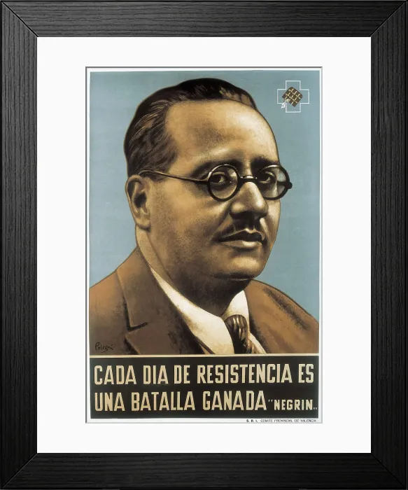 Framed Print : Spanish Civil War (1936-1939). 'Cada da de resistencia es una batalla ganada' (Every day of resistance is a won battle)