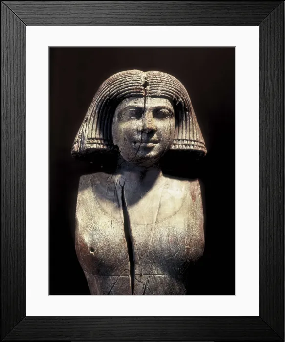 Framed Print : Ka-aper's wife. ca. 2465 BC. Egyptian art. Old Kingdom. Sculpture on wood. EGYPT. Cairo. Egyptian Museum. Proc: EGYPT. Saqqara. AISA / Everett Collection**US SALES ONLY**