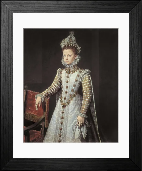 Framed Print : SANCHEZ COELLO, Alonso (1531-1588). The Infanta Isabella Clara Eugenia. ca. 1585. Oil on canvas. SPAIN. Madrid. Prado Museum. AISA / Everett Collection**US SALES ONLY**