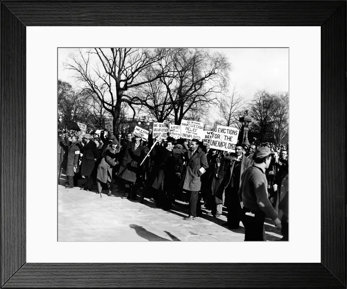 Framed Print : Hunger Marchers demonstrate in Washington, DC Framed Print : Hunger Marchers demonstrate in Washington, DC