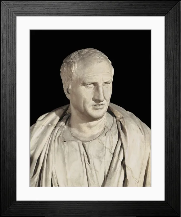 Framed Print : Portrait of Cicero. ca. 50 BC. Roman art. Republican period. Sculpture on marble. ITALY. Rome. Capitoline Museums. AISA / Everett Collection**US SALES ONLY**