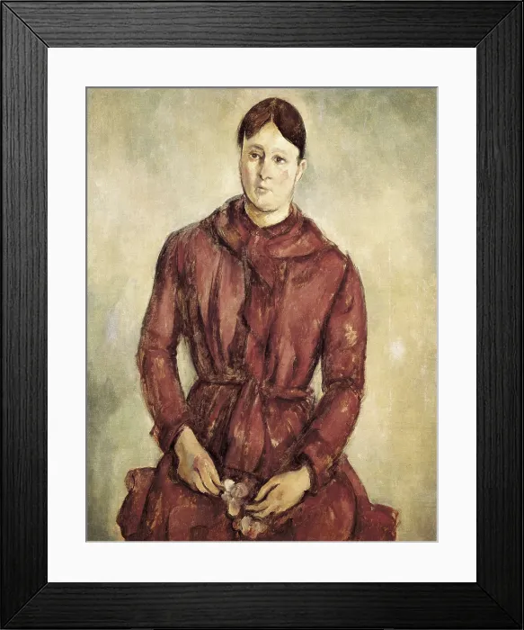 Framed Print : CEZANNE, Paul (1839-1906). Portrait of Madame Cezanne in a Red Dress. ca. 1890. Post-Impressionism. Oil on canvas. BRAZIL. Sao Paulo. Sao Paulo Museum of Art Framed Print : CEZANNE, Paul (1839-1906). Portrait of Madame Cezanne in a Red Dress. ca. 1890. Post-Impressionism. Oil on canvas. BRAZIL. Sao Paulo. Sao Paulo Museum of Art