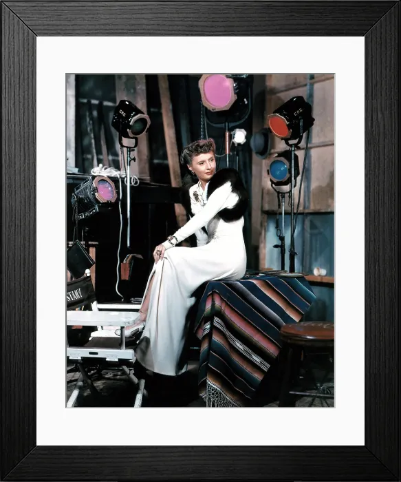 Framed Print : YOU BELONG TO ME, Barbara Stanwyck, on-set, in a gown by Edith Head, 1941
