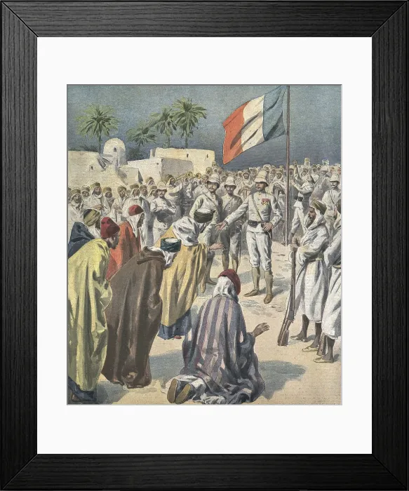 Framed Print : Algeria (1901). French colonial period. Illustration from 'Le Petit Journal' (March 31st1901). Engraving