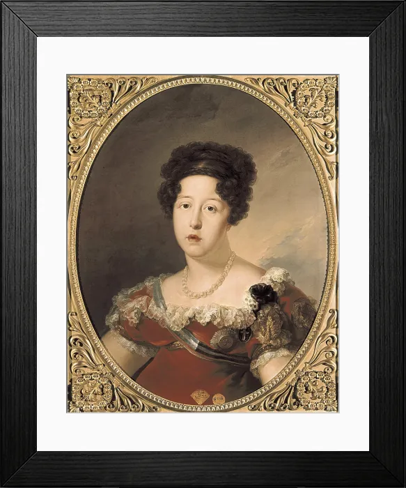 Framed Print : LOPEZ Y PORTAA, Vicente (1772-1850). Doa Mara Isabel de Braganza, Second Wife of Fernando VII. Oil on canvas. SPAIN. Madrid. Prado Museum. AISA / Everett Collection**US SALES ONLY**