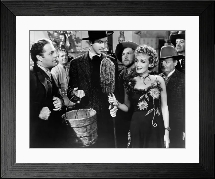 Framed Print : DESTRY RIDES AGAIN, Brian Donlevy, James Stewart, Marlene Dietrich, 1939