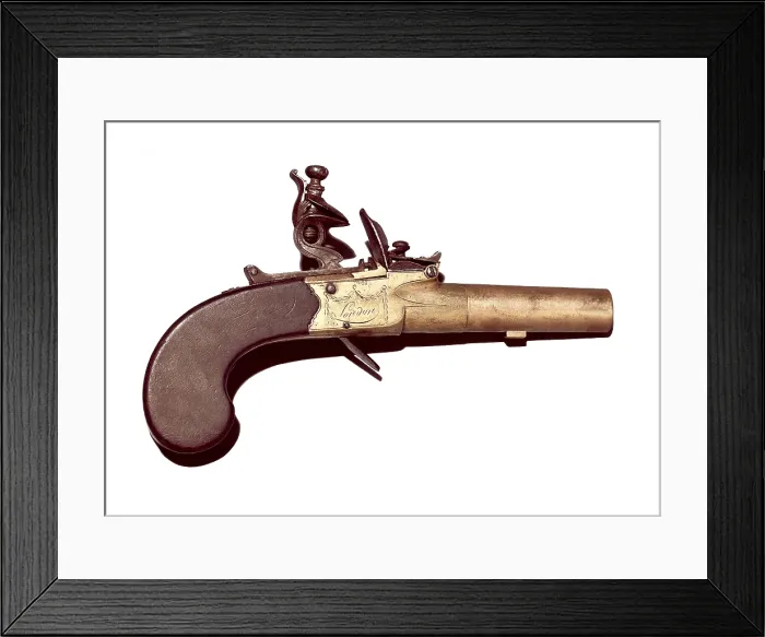 Framed Print : Spark gun 'Ketland & C. London', present of the Duke of Wellington to the general Alava. SPAIN. Vitoria. Museum of the Armera (armoury)