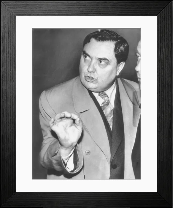 Framed Print : Georgy Malenkov heading a Soviet delegation visiting a Birmingham, England, nuclear power plant. March 22, 1956 Framed Print : Georgy Malenkov heading a Soviet delegation visiting a Birmingham, England, nuclear power plant. March 22, 1956