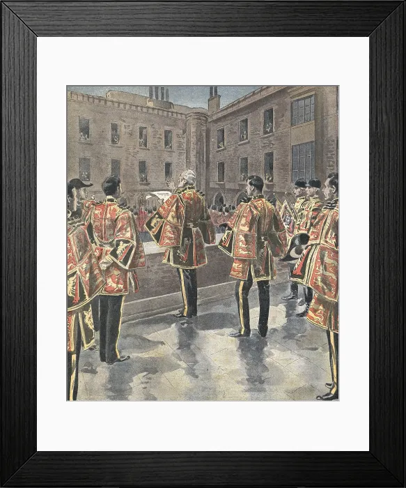 Framed Print : EDWARD VII (1841-1910). King of the United Kingdom of Great Britain and Ireland (1901-1910). Proclamation of Edward VII as king