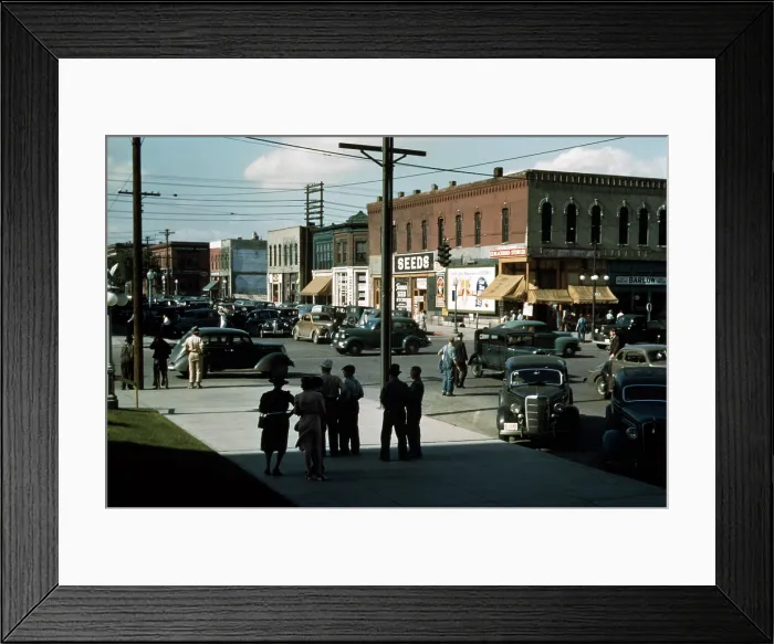 Framed Print : Lincoln, Nebraska, Seed and feed store, photograph by John Vachon, 1942 Framed Print : Lincoln, Nebraska, Seed and feed store, photograph by John Vachon, 1942
