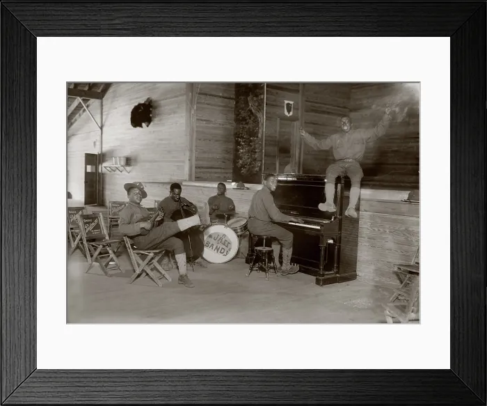 Framed Print : World War I, U.S. Army jazz band, circa 1914-1918 Framed Print : World War I, U.S. Army jazz band, circa 1914-1918