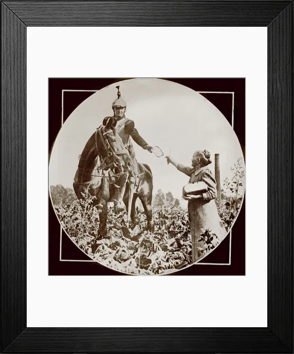 Framed Print : World War I, bread for a French soldier in Belgium, circa 1914-1918
