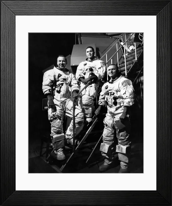 Framed Print : The crew for the Apollo 8 spacecraft L-R: James A. Lovell Jr. William A. Anders, Frank Borman, 1968.. Courtesy: CSU Archives  /  Everett Collection