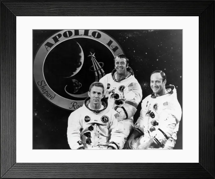 Framed Print : The crew of Apollo 14, L-R: Stuart Roosa, Alan Shepard, Edgar Mitchell, 1971.. Courtesy: CSU Archives  /  Everett Collection