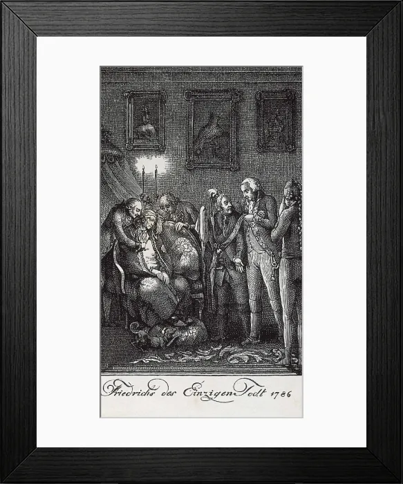 Framed Print : FREDERICK II 'the Geat' (1712-1786). Death of Frederick the Great. Etching. AISA / Everett Collection**US SALES ONLY**