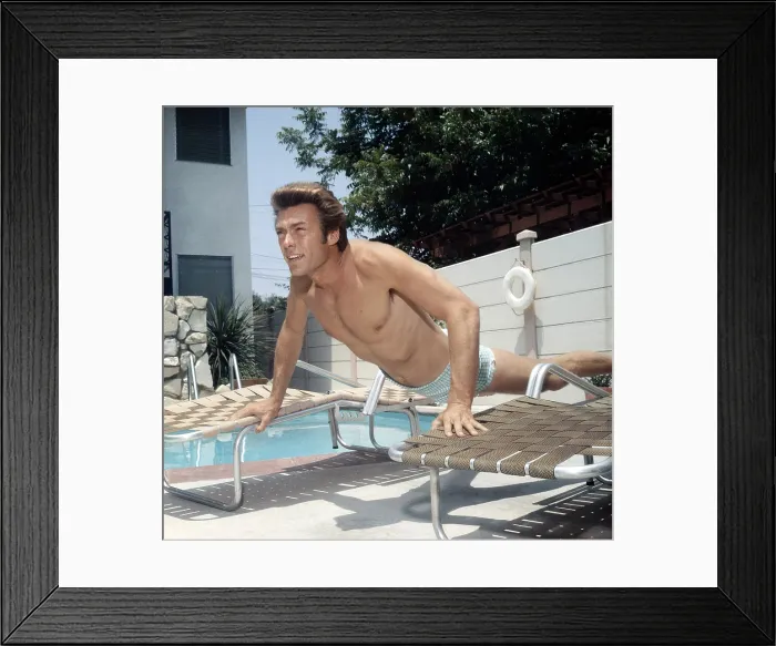 Framed Print : Clint Eastwood, 1959. ph: Fred Swartz / TV Guide / courtesy Everett Collection