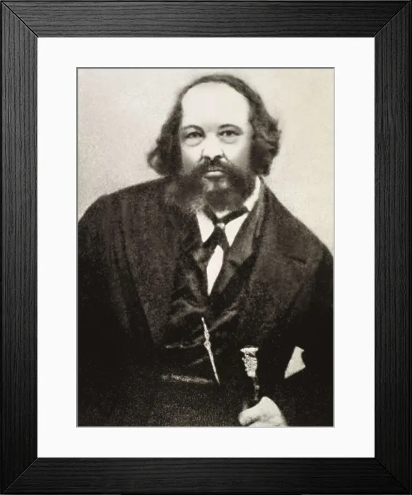 Framed Print : BAKUNIN, Mikhail Aleksandrovich (1814-1876). Portrait of Bakunin, Russian revolutionary founder of the international anarchism. AISA / Everett Collection**US SALES ONLY** Framed Print : BAKUNIN, Mikhail Aleksandrovich (1814-1876). Portrait of Bakunin, Russian revolutionary founder of the international anarchism. AISA / Everett Collection**US SALES ONLY**