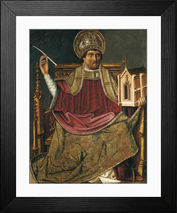 Framed Print : Saint Augustine. s.XV. Anonymous author. Aragonese School. Gothic art. Tempera on wood. SPAIN. Bilbao. Bilbao Fine Arts Museum. AISA / Everett Collection**US SALES ONLY** Framed Print : Saint Augustine. s.XV. Anonymous author. Aragonese School. Gothic art. Tempera on wood. SPAIN. Bilbao. Bilbao Fine Arts Museum. AISA / Everett Collection**US SALES ONLY**