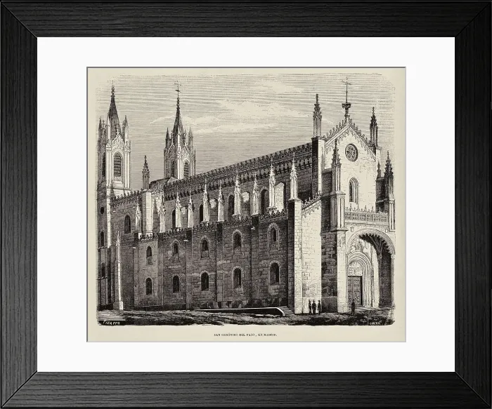 Framed Print : Madrid. San Jernimo del Paso according to a drawing by Pizarro. Engraving. SPAIN. Madrid. National Library. AISA / Everett Collection**US SALES ONLY**