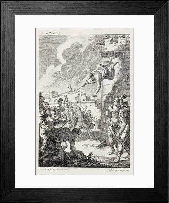 Framed Print : CRUZ Y CANO, Manuel de la (1750-1792); FABREGAT, Jos Joaqun (1748-1844). Numancia. 1780. Illustration of Miguel de Cervantes work 'La Numancia'. Engraving. SPAIN Framed Print : CRUZ Y CANO, Manuel de la (1750-1792); FABREGAT, Jos Joaqun (1748-1844). Numancia. 1780. Illustration of Miguel de Cervantes work 'La Numancia'. Engraving. SPAIN