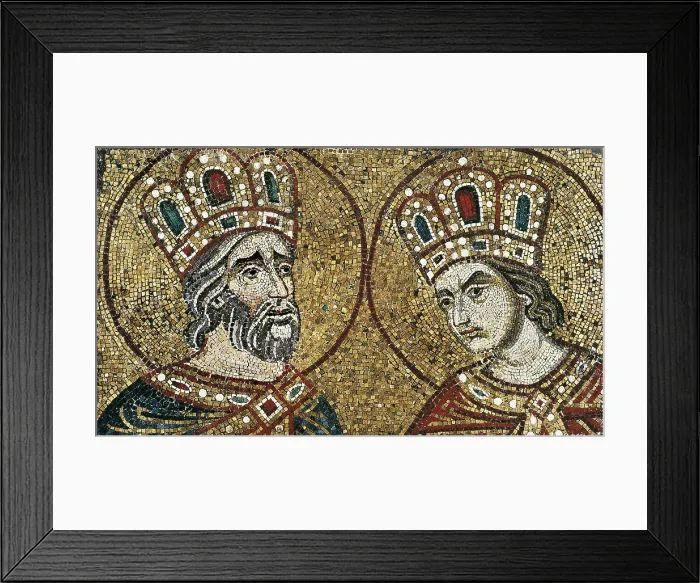 Framed Print : Constanrine I and his mother Saint Helena. Late Byzantine art. Mosaic. ITALY. Venice. Museo Marciano. AISA / Everett Collection**US SALES ONLY** Framed Print : Constanrine I and his mother Saint Helena. Late Byzantine art. Mosaic. ITALY. Venice. Museo Marciano. AISA / Everett Collection**US SALES ONLY**