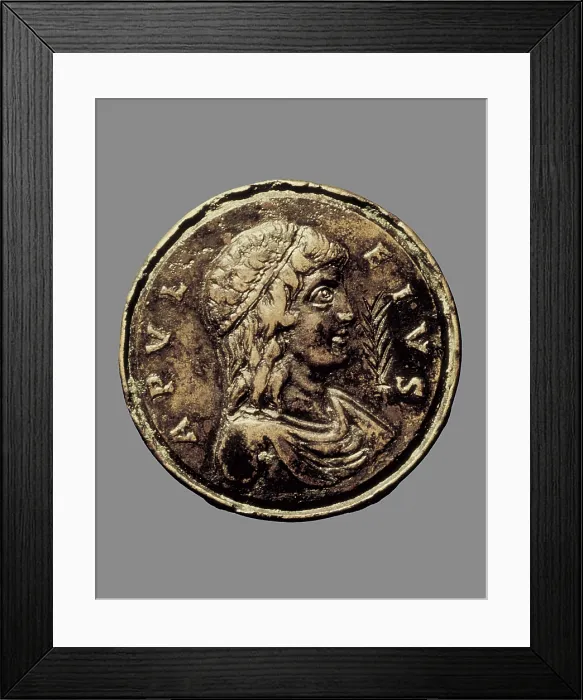 Framed Print : APULEIUS, Lucius (124-180). Roman medal of Apuleius. Coin. FRANCE. Paris. National Library. AISA / Everett Collection**US SALES ONLY**