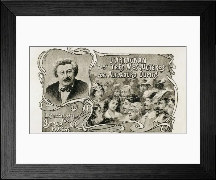 Framed Print : SERRA Y PAUSAS, Joan (s.XIX). D'Artagnan and the Three Musketeers. 1860s Framed Print : SERRA Y PAUSAS, Joan (s.XIX). D'Artagnan and the Three Musketeers. 1860s