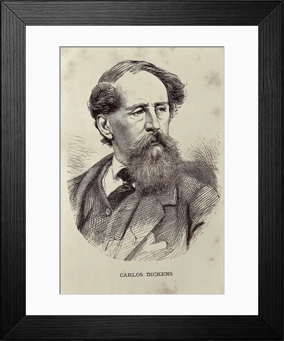 Framed Print : DICKENS, Charles (1812-1870). Portrait of Charles Dickens. Engraving. SPAIN. Madrid. National Library. AISA / Everett Collection**US SALES ONLY** Framed Print : DICKENS, Charles (1812-1870). Portrait of Charles Dickens. Engraving. SPAIN. Madrid. National Library. AISA / Everett Collection**US SALES ONLY**