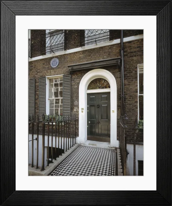 Framed Print : DICKENS, Charles (1812-1870). Door of Charles Dickens house. UNITED KINGDOM. London. Charles Dickens House. AISA / Everett Collection**US SALES ONLY**
