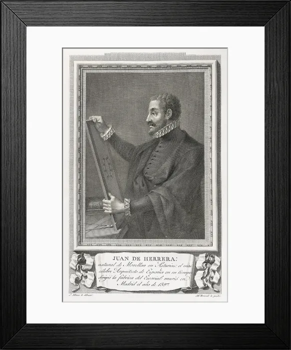 Framed Print : HERRERA, Juan Bautista de (1530-1597). Etching. SPAIN. Madrid. National Library. AISA / Everett Collection**US SALES ONLY**