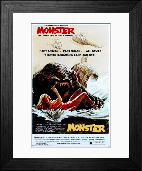 Framed Print : MONSTER, (aka THE TOXIC HORROR), poster, 1979, (c) Academy International / Courtesy: Everett Collection Framed Print : MONSTER, (aka THE TOXIC HORROR), poster, 1979, (c) Academy International / Courtesy: Everett Collection