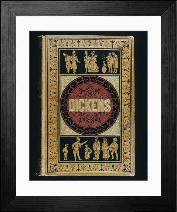 Framed Print : DICKENS, Charles (1812-1870). Front page of a 1883 edition of 'Oliver Twist' or 'The Parish Boy's Progress' by Charles Dickens