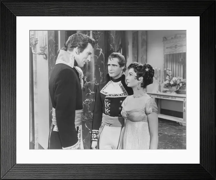 Framed Print : DESIREE, from left: Michael Rennie, Marlon Brando, Jean Simmons, 1954, TM & Copyright 20th Century Fox Film Corp. / courtesy Everett Collection Framed Print : DESIREE, from left: Michael Rennie, Marlon Brando, Jean Simmons, 1954, TM & Copyright 20th Century Fox Film Corp. / courtesy Everett Collection