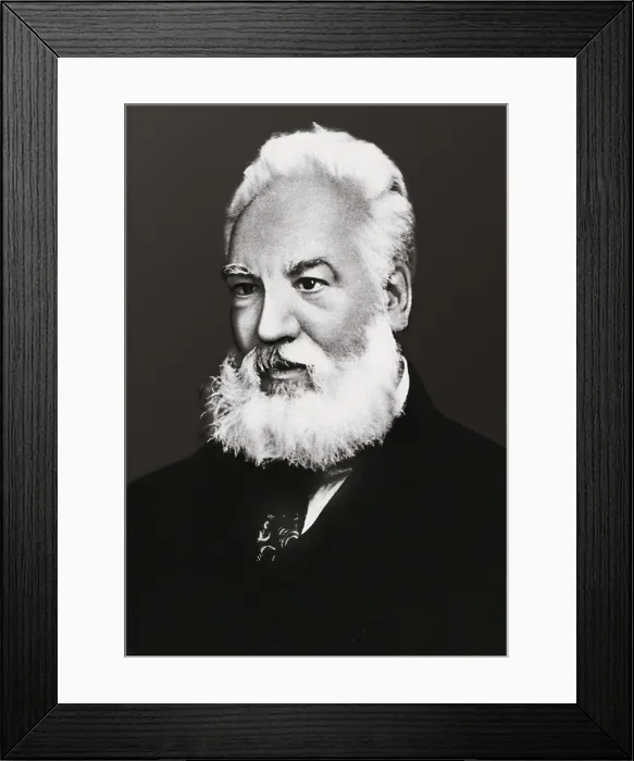 Framed Print : BELL, Alexander Graham (1847-1922). Engraving. AISA / Everett Collection**US SALES ONLY**