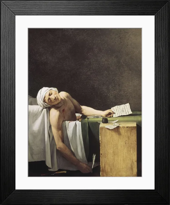 Framed Print : David, Jacques-Louis (1748-1825); MARAT, Jean-Paul (1743-1793). Copy after the painting by Jacques-Louis David. Oil on canvas. FRANCE. LE-DE-FRANCE. YVELINES. Versailles