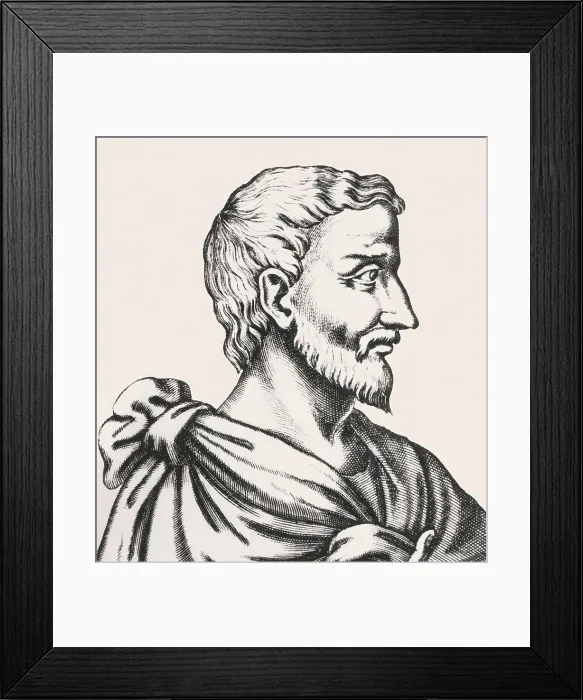 Framed Print : ARCHIMEDES (257-212 BC). Etching. ITALY. Milan. Civica Raccolta delle Stampe 'Achille Bertarelli' (Achille Bertarelli collection of prints)