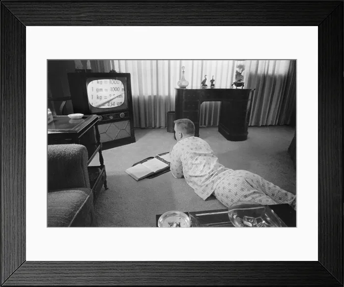 Framed Print : Civil Rights, classes on television during the period that schools were closed to avoid integration, photograph by Thomas J. O'Halloran, Little Rock, Arkansas, September, 1958 Framed Print : Civil Rights, classes on television during the period that schools were closed to avoid integration, photograph by Thomas J. O'Halloran, Little Rock, Arkansas, September, 1958