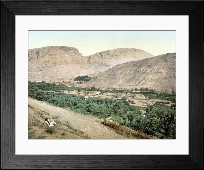 Framed Print : Suk-Wady-Barada, Holy Land, Jordan, photochrom, circa 1890-1900