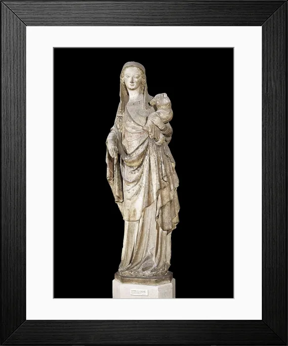 Framed Print : Virgin and Child (La Vierge et l'Enfant ). 1325. Anonymous work. Sculpture in the round. FRANCE. Paris. Louvre Museum. Proc: FRANCE. LE-DE-FRANCE Framed Print : Virgin and Child (La Vierge et l'Enfant ). 1325. Anonymous work. Sculpture in the round. FRANCE. Paris. Louvre Museum. Proc: FRANCE. LE-DE-FRANCE