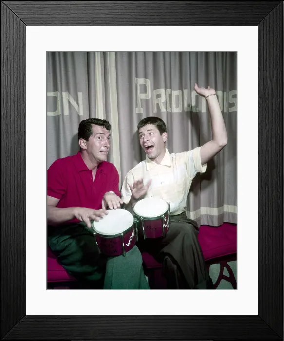 Framed Print : From left: Dean Martin, Jerry Lewis, of Gar-Ron Productions, 1953. Gar-Ron was a film production company Lewis founded, named after his two oldest sons, Gary and Ronnie Framed Print : From left: Dean Martin, Jerry Lewis, of Gar-Ron Productions, 1953. Gar-Ron was a film production company Lewis founded, named after his two oldest sons, Gary and Ronnie