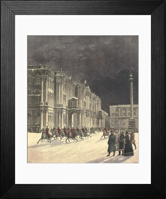 Framed Print : Russia (1892). The Winter Palace in Saint Petersburg. Illustration by F. Meaville for 'Le Petit Journal'. Engraving