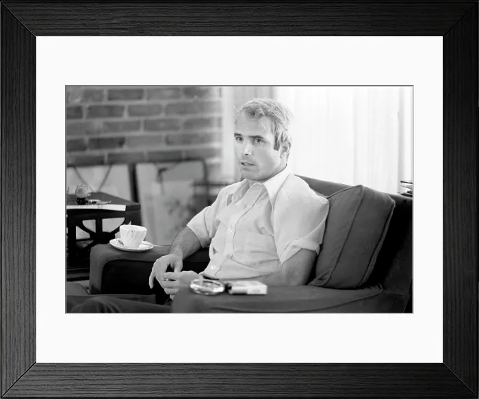 Framed Print : Lieutenant Commander John S. McCain, Vietnam POW, photography by Thomas J. O'Halloran, April 24, 1973 Framed Print : Lieutenant Commander John S. McCain, Vietnam POW, photography by Thomas J. O'Halloran, April 24, 1973