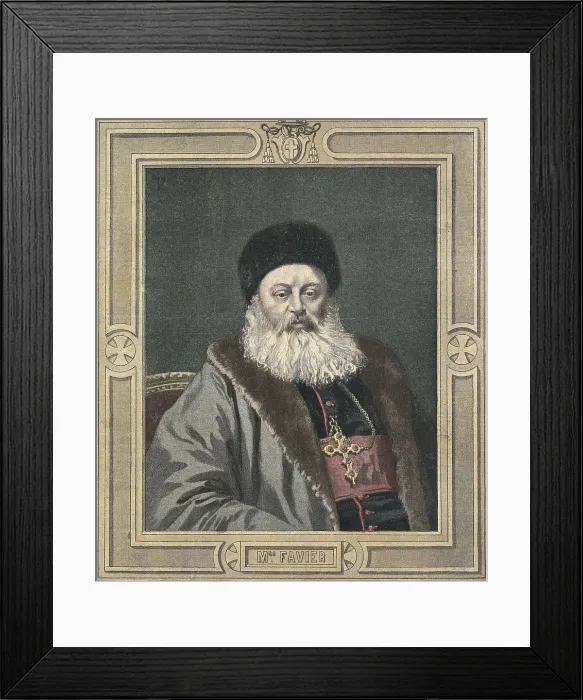Framed Print : China (1901). Monsignor FavierBeijing bishop. Portrait from 'Le Petit Journal' (January 61901). Coleccin Gasca / AISA / Everett Collection (157105)**US SALES ONLY**