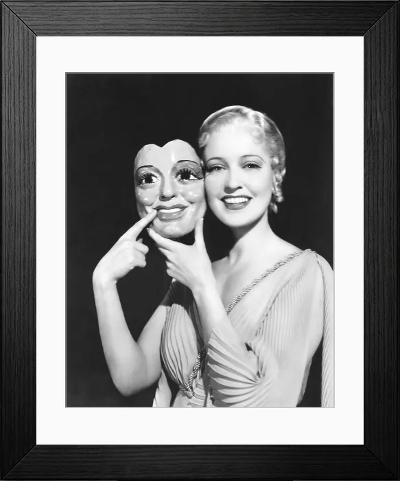 Framed Print : BROADWAY SERENADE, Jeanette MacDonald, holding mask by Jack Dawn, 1939