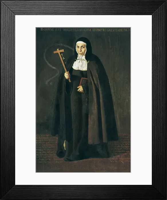 Framed Print : VELAZQUEZ, Diego Rodrguez de Silva (1599-1660). Madre Maria Jeronima de la Fuente. 1620 Framed Print : VELAZQUEZ, Diego Rodrguez de Silva (1599-1660). Madre Maria Jeronima de la Fuente. 1620