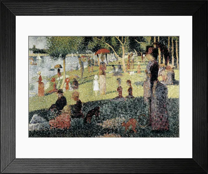 Framed Print : SEURAT, Georges (1859-1891). An afternoon at la Grande Jatte. 1884. Pointillism. Oil on canvas. UNITED STATES OF AMERICA. New York City. Metropolitan Museum of Art Framed Print : SEURAT, Georges (1859-1891). An afternoon at la Grande Jatte. 1884. Pointillism. Oil on canvas. UNITED STATES OF AMERICA. New York City. Metropolitan Museum of Art