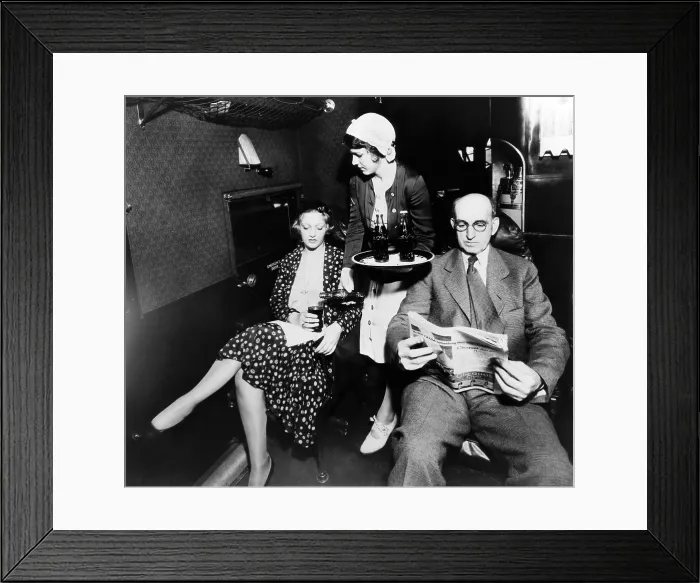 Framed Print : An early airline stewardess, circa 1931. Courtesy: CSU Archives / Everett Collection